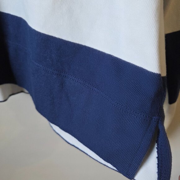 EUC LIKE NEW GAP COTTON WHITE BLUE LARGE STRIPED LONG SLEEVES COLLARED SHIRT M - Picture 12 of 16